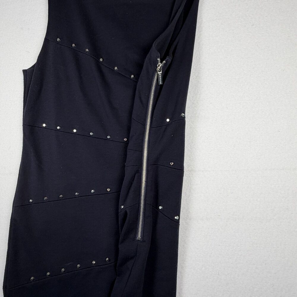 Michael Kors Size 12 Navy Studded Sheath Dress Sleeveless Career Cocktail - Picture 6 of 9